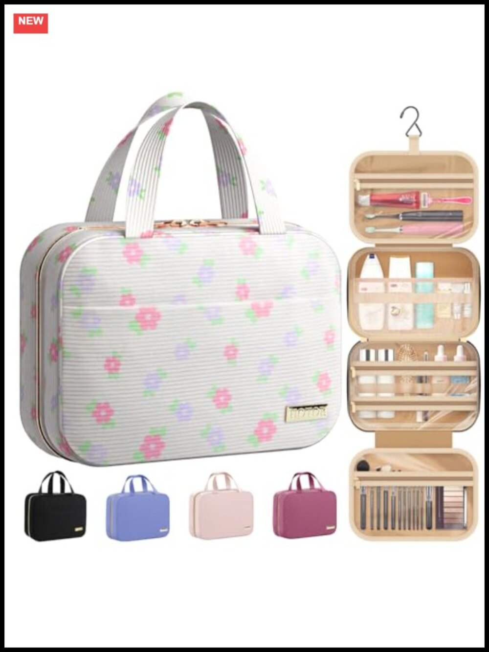 Hanging Travel Toiletry Bag Waterproof Makeup Organizer Cosmetics Storage with